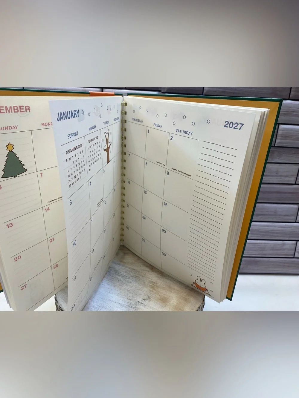 MIFFY ❤️2027 Weekly L Planner Agenda w/ Cute Label Stickers 11” New